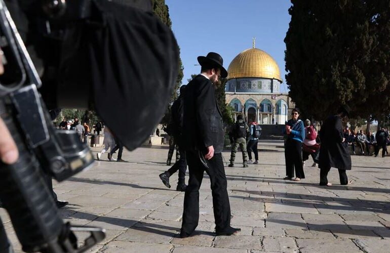 474 coloni hanno invaso la moschea di al-Aqsa sotto scorta della polizia