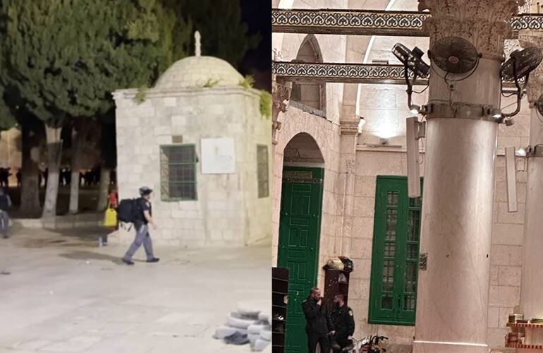 Polizia israeliana prende d’assalto la moschea di al-Aqsa