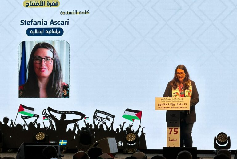 XX Conferenza dei Palestinesi in Europa, attacco all’on. Ascari: modalità politico-mediatiche razziste e neocoloniali