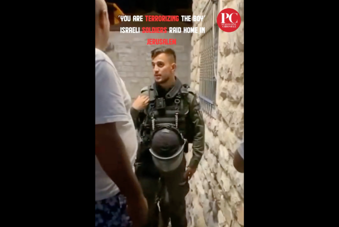 “State terrorizzando il ragazzo”: soldati israeliani invadono casa a Gerusalemme [VIDEO]