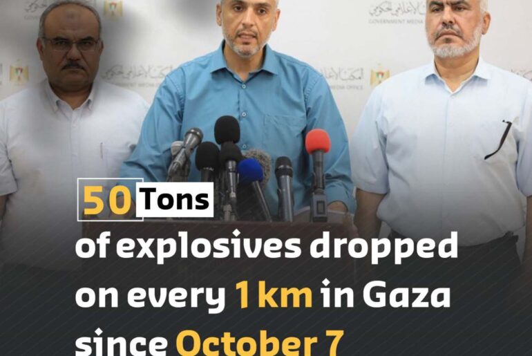 Su Gaza sono state sganciate più di 18mila tonnellate di esplosivo