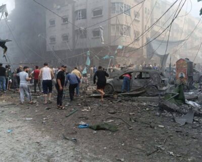 Strage in un mercato di Jabalya, nella Striscia di Gaza: decine di civili uccisi dalle bombe di Israele